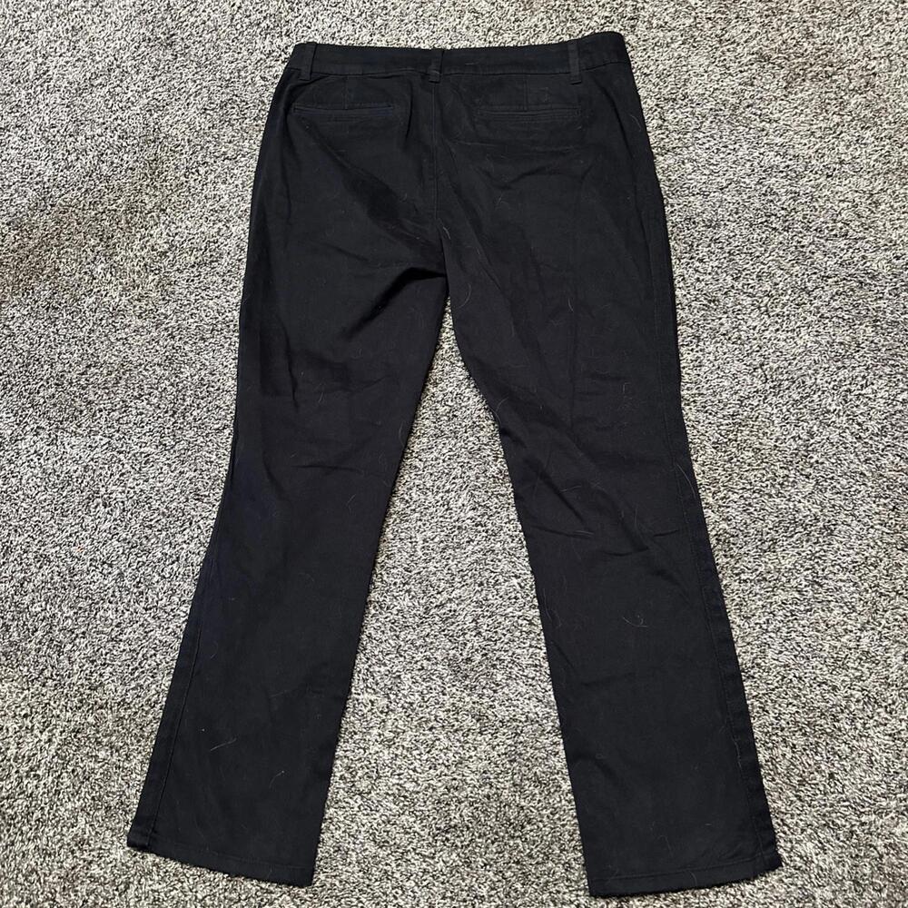 a.n.a. A New Approach Woman’s Size 10 Slim Straight Leg Black Pants 34x28 - Picture 3 of 6